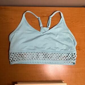 PINK Ultimate lightly lined sports bra Large blue mesh